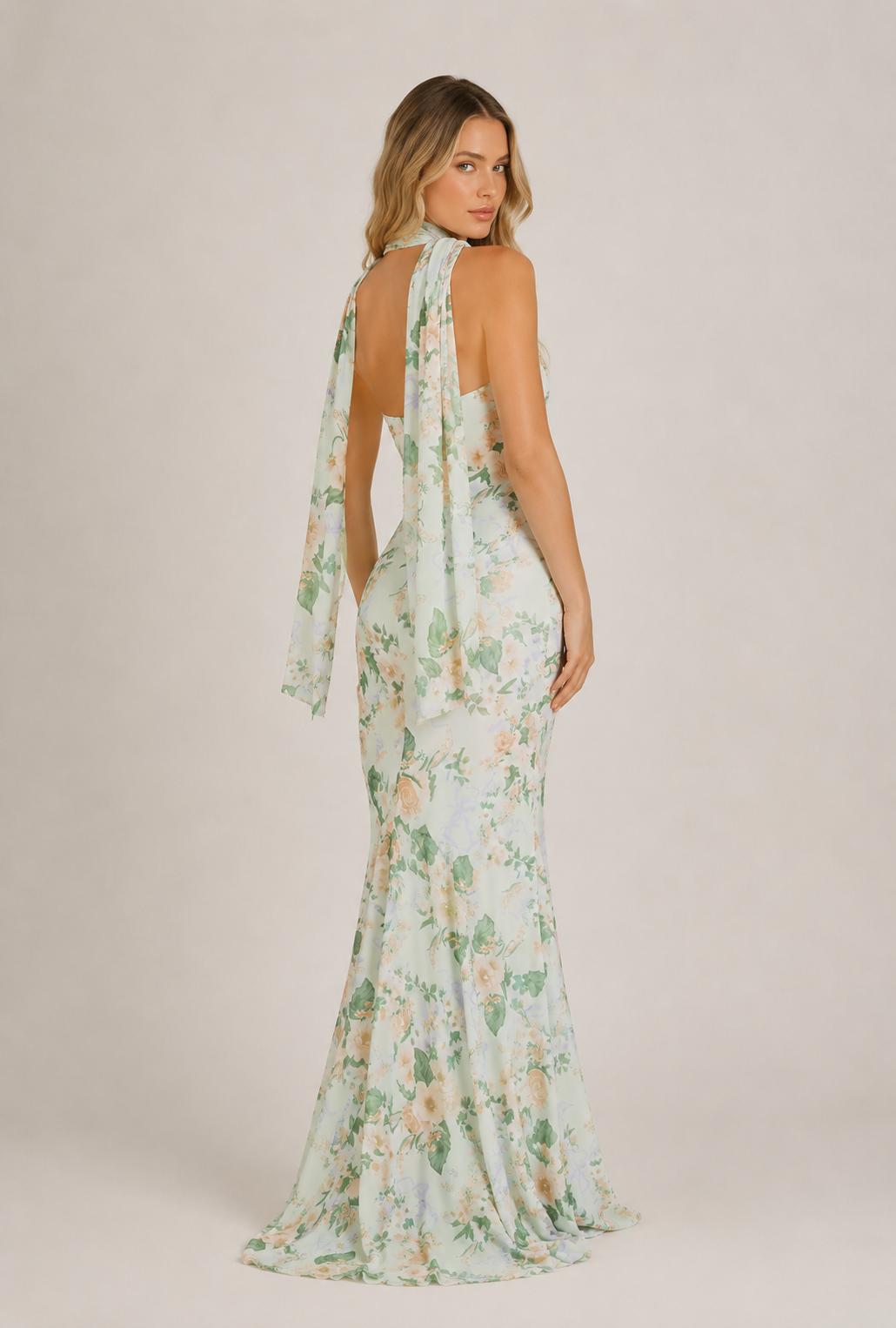 ABITO BUSTIER FLOREALE
