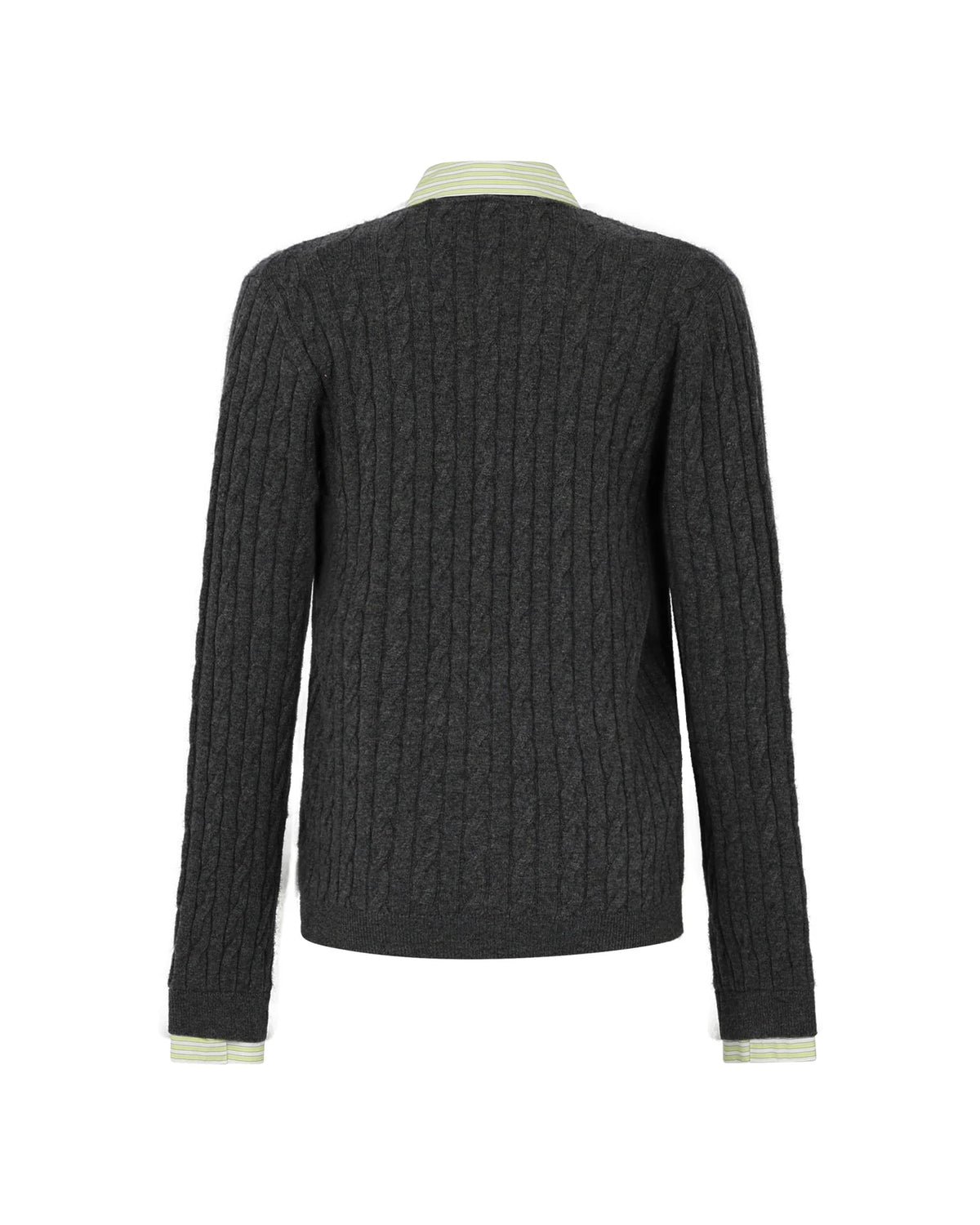 CARDIGAN A TRECCE LANA E CASHMERE