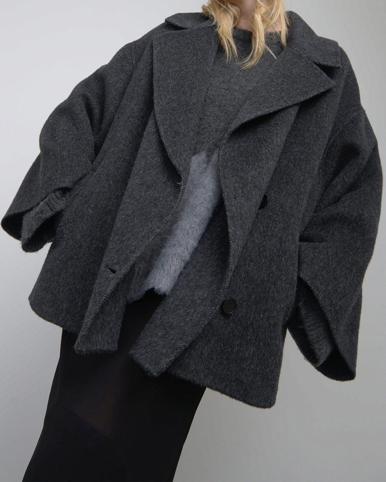 CAPPOTTO IN LANA ANTRACITE