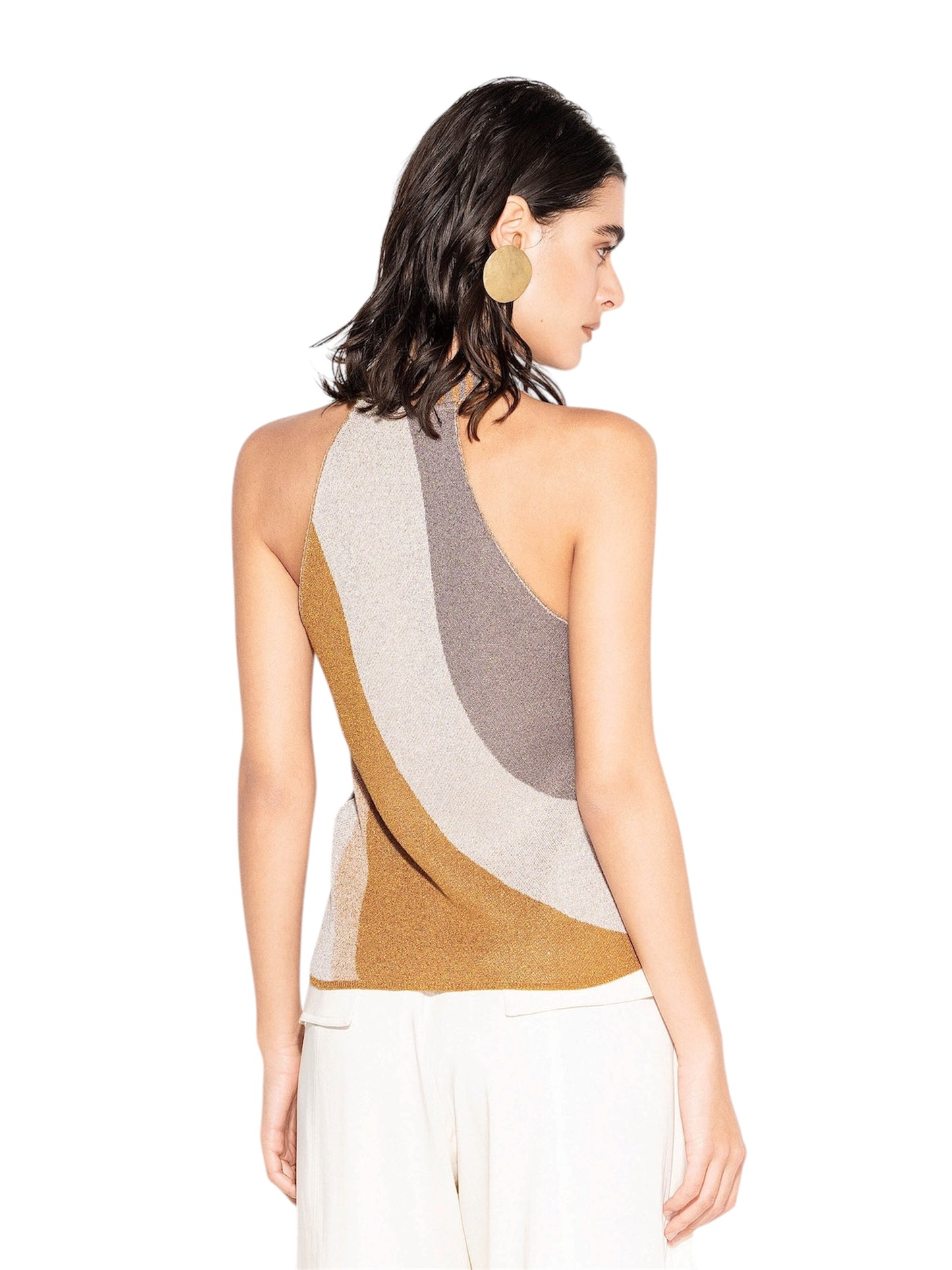 TOP SMANICATO GEOMETRICO AKEP