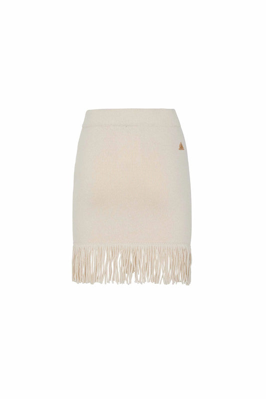 MINIGONNA IN MAGLIA CON FRANGE AKEP