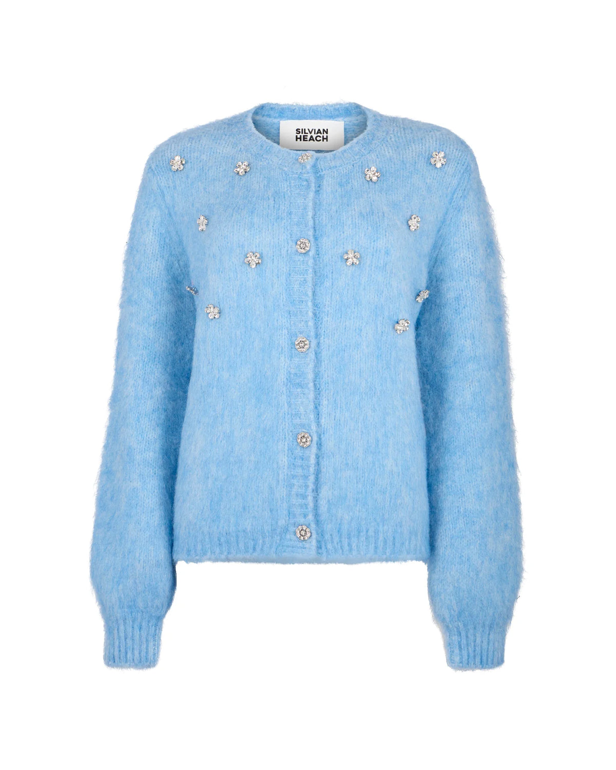 FLUFFY CARDIGAN APPLICAZIONI GIOIELLO