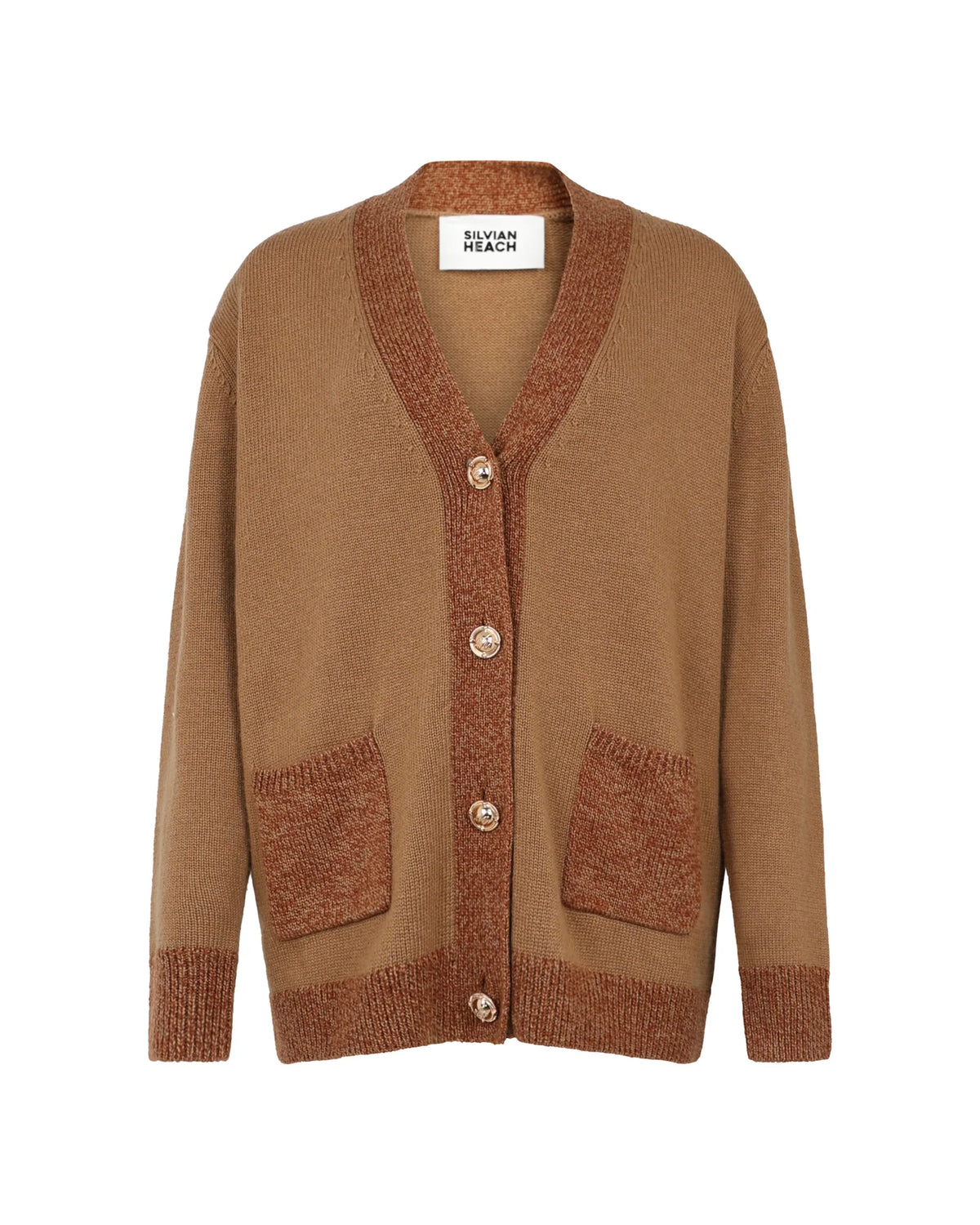 CARDIGAN CARAMELLO BOUCLE'