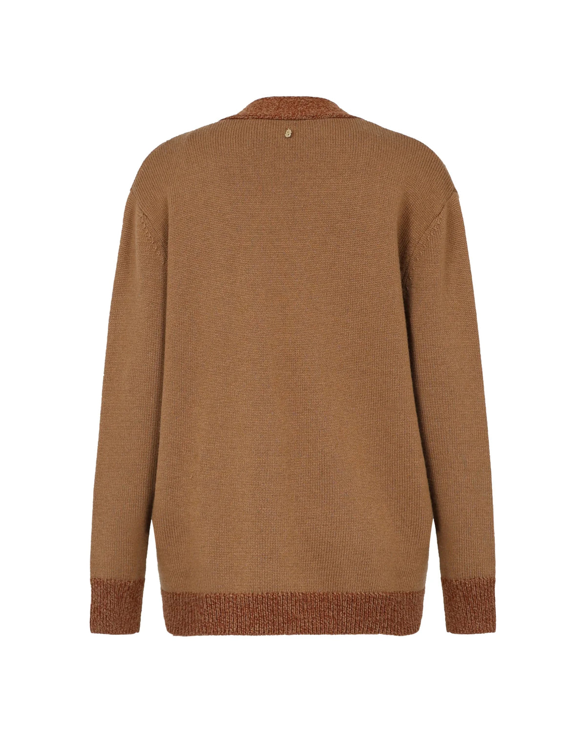 CARDIGAN CARAMELLO BOUCLE'