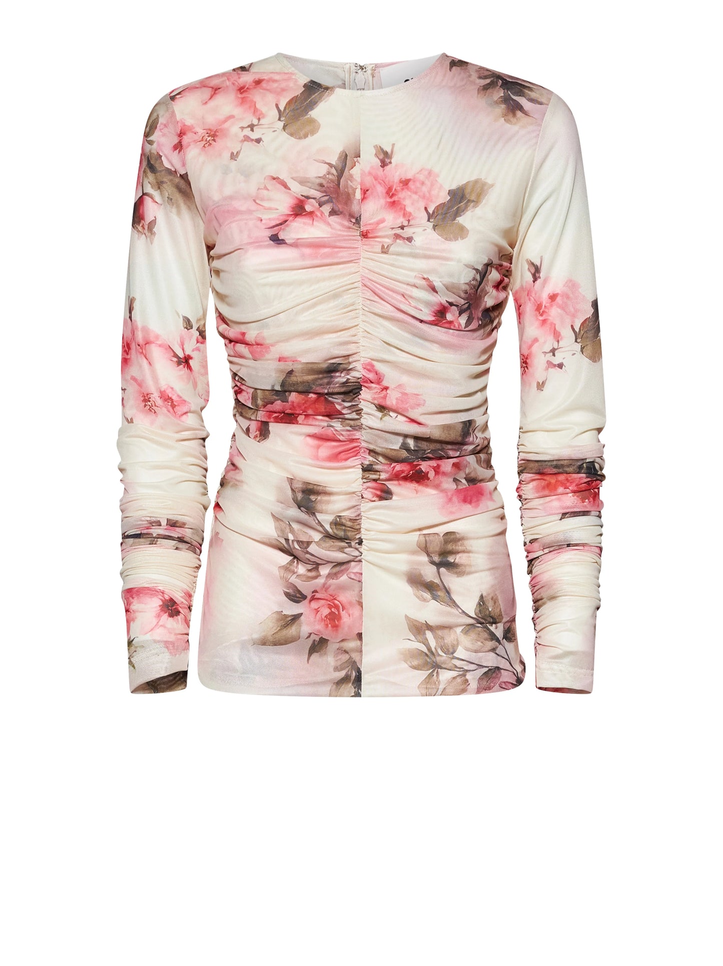 TOP FLOREALE DRAPPEGGIATO